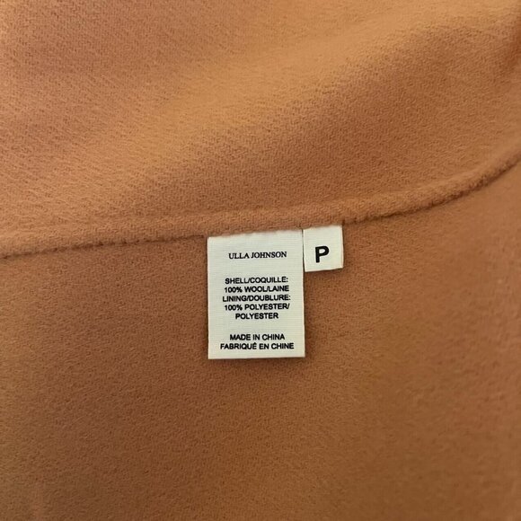 NWOT Ulla Johnson Wool coat Camel Overcoat Size P - Picture 8 of 12